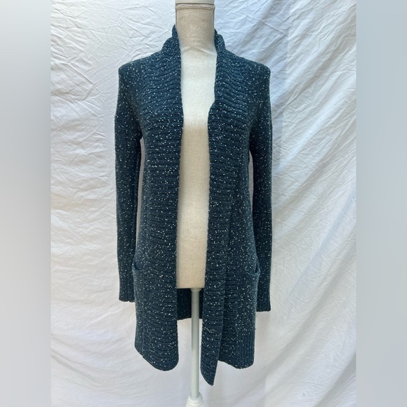 Caslon Cardigan Women's Speckled Space Dye Knit wool Sweater Open Front Knit XS - Picture 1 of 9